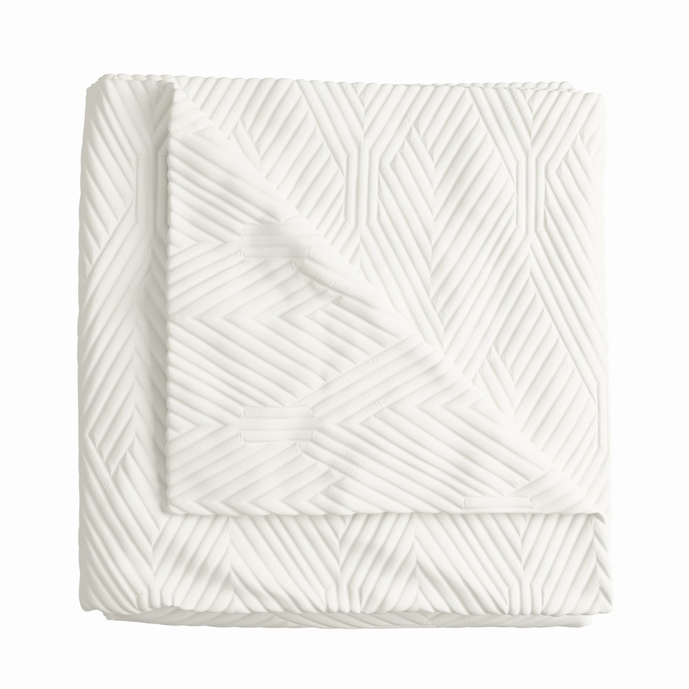 Azora Quilted Throw by Bedeck of Belfast in White